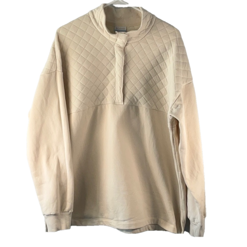 Columbia Cream Quilted Pullover Size XL